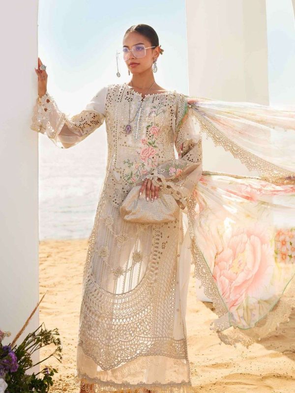Maria B Off-White Luxury Lawn Collection Replica