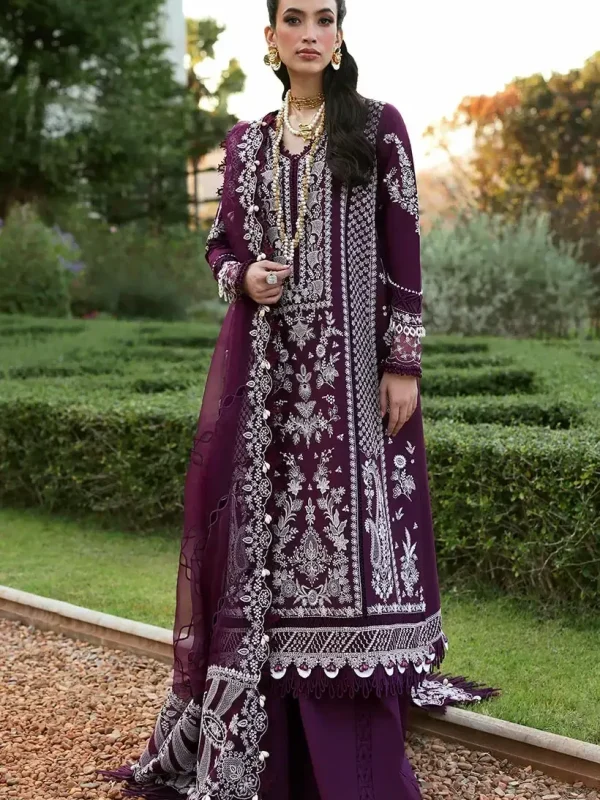 Republic Burgundy Luxury Lawn Collection Replica