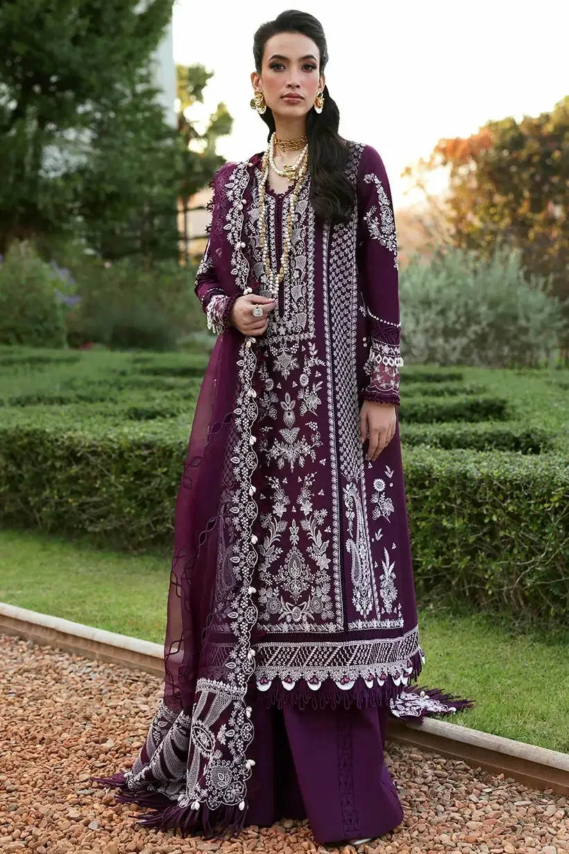 Republic Burgundy Luxury Lawn Collection Replica