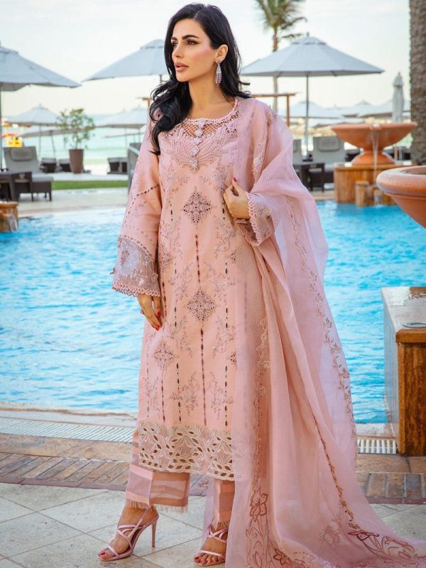Rang Rasiya Pink Luxury Lawn Collection Replica