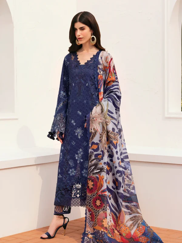 Baroque Blue Luxury Lawn Collection Replica