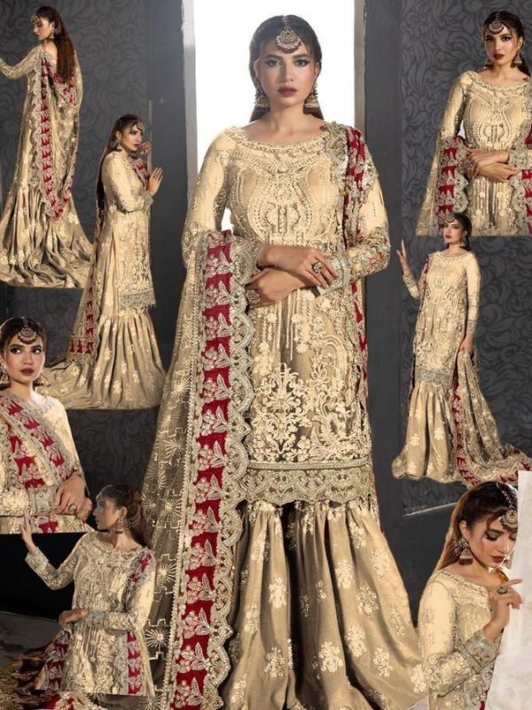 Imrozia Skin Formal Gharara Collection Net Replica