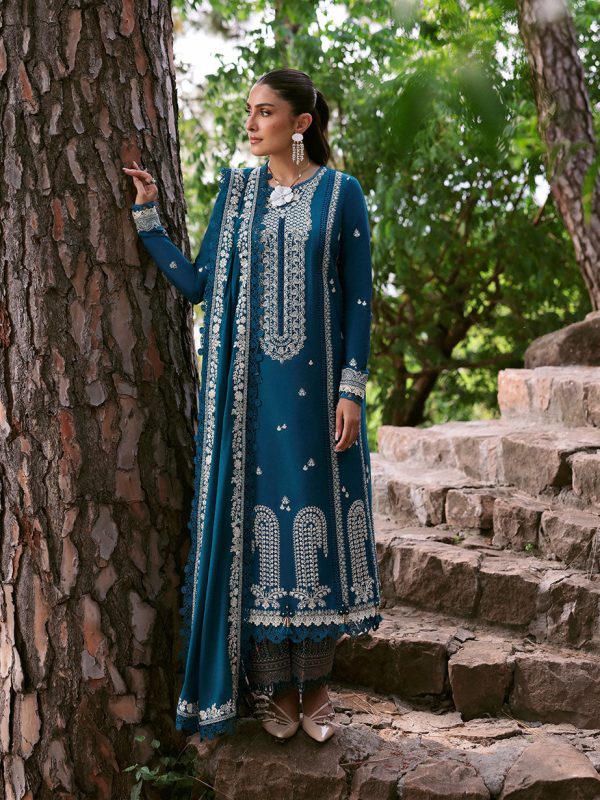 Republic Zinc Blue Luxury Lawn Collection Replica