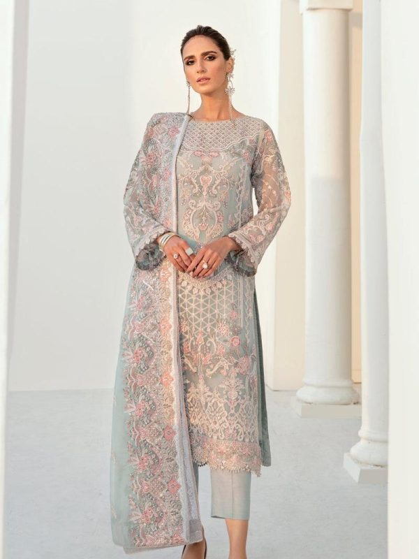 Baroque Sky Blue Formal Collection Chiffon Replica