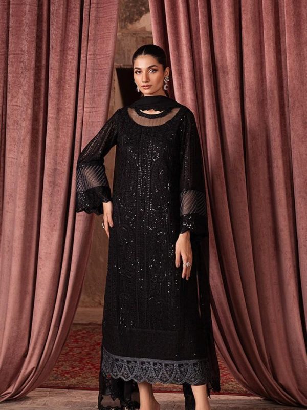 Azure Jet Black Formal Collection Chiffon Replica