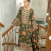Aneela's Green Formal Collection Printed Silk Replica
