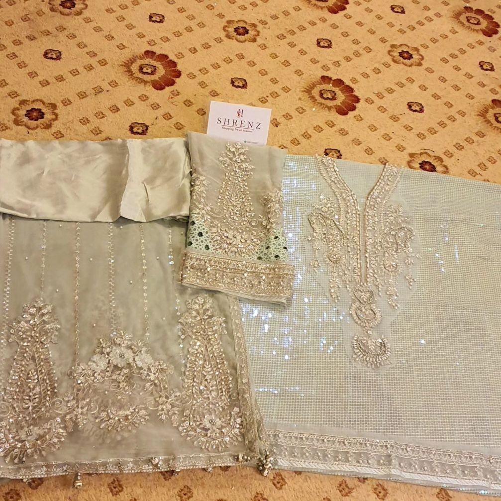 Maria B Green Formal Collection Chiffon Replica - Image 5