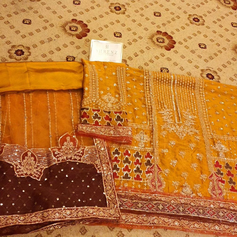 Adan Libas Yellow Formal Collection Chiffon Replica - Image 5