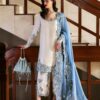 Hussain Rehar White Formal Collection Raw Silk Replica