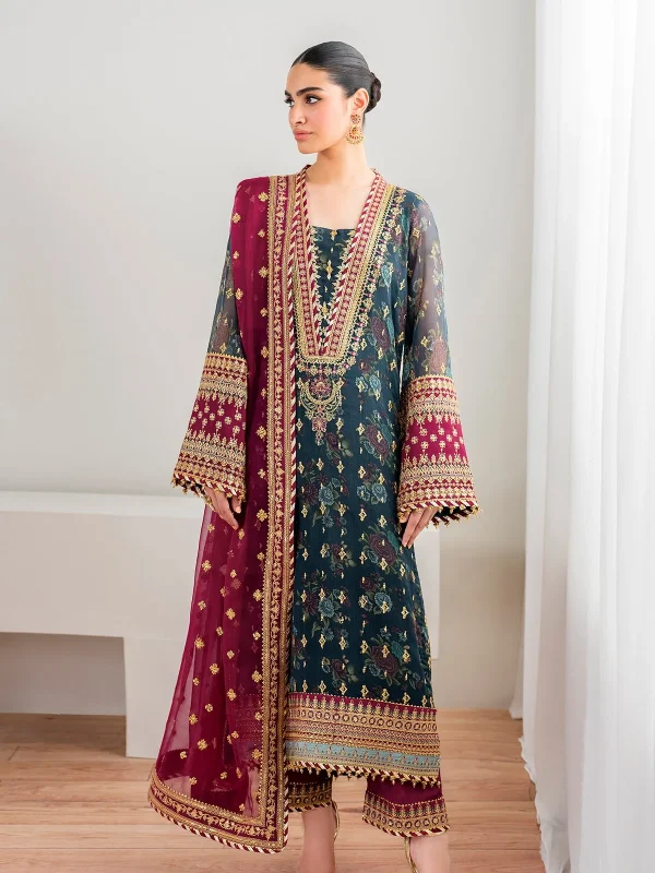 Baroque Zinc Formal Collection Digital Printed Chiffon Replica