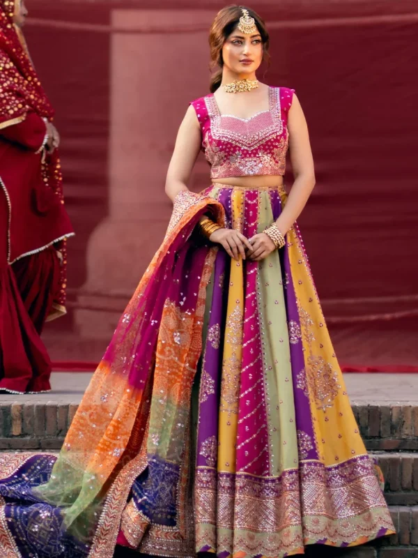 Bin Ilyas Multicolor Bridal Collection Silk Replica
