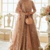 Elan Peach Bridal Collection Net Maxi Replica