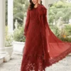 Maria B Maroon Formal Collection Chiffon Replica