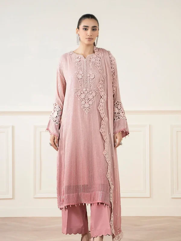 Maria B Peach Formal Collection Chiffon Replica