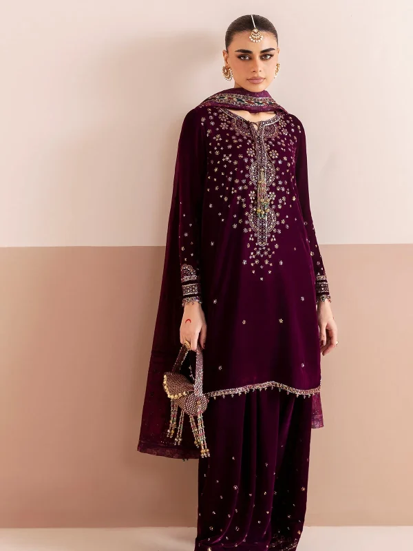 Jazmin Burgundy Formal Collection Velvet Replica