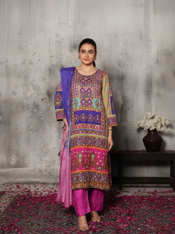 Shrenz Multi Formal Printed Collection Silk Replica