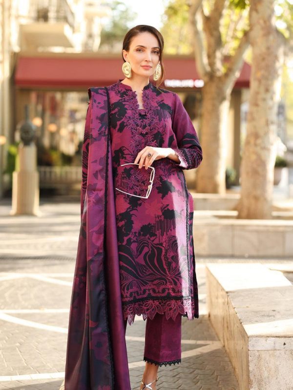 Rang Rasiya Purple Digital Printed Silk Collection Replica