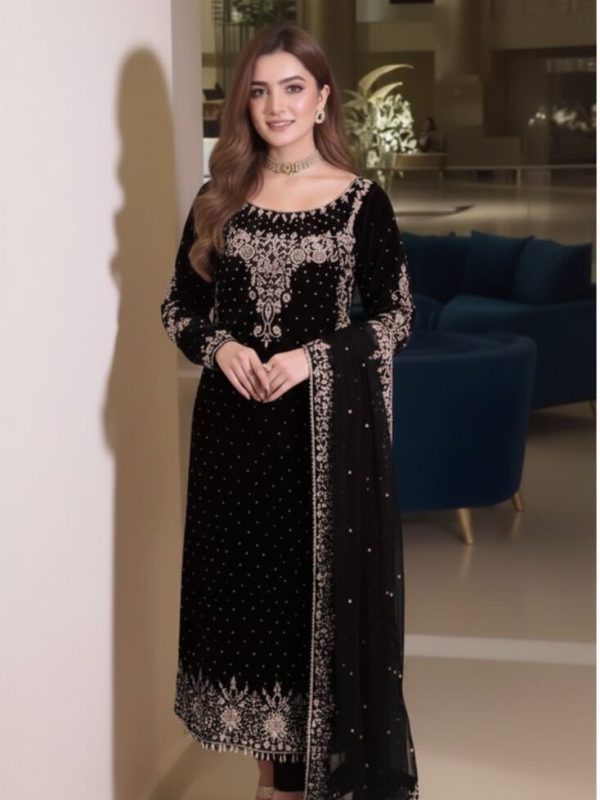 Shrenz Jet Black Velvet Collection Replica