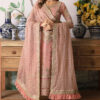 Gulaal Peach Formal Collection Bamber Chiffon Replica