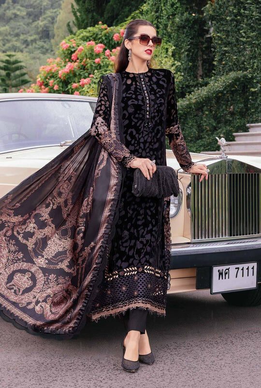 Maria B Black Formal Collection Palachi Velvet Replica