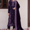 Nureh Purple Winter Velvet Collection Replica