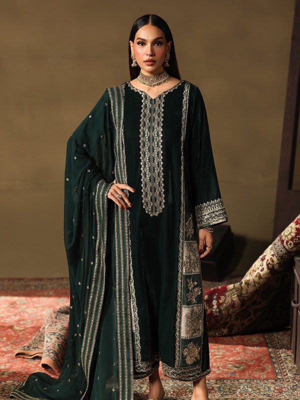 Charizma Bottle Green Winter Collection Velvet Replica
