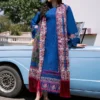 Bin Ilyas Royal Blue Luxury Lawn Collection Replica