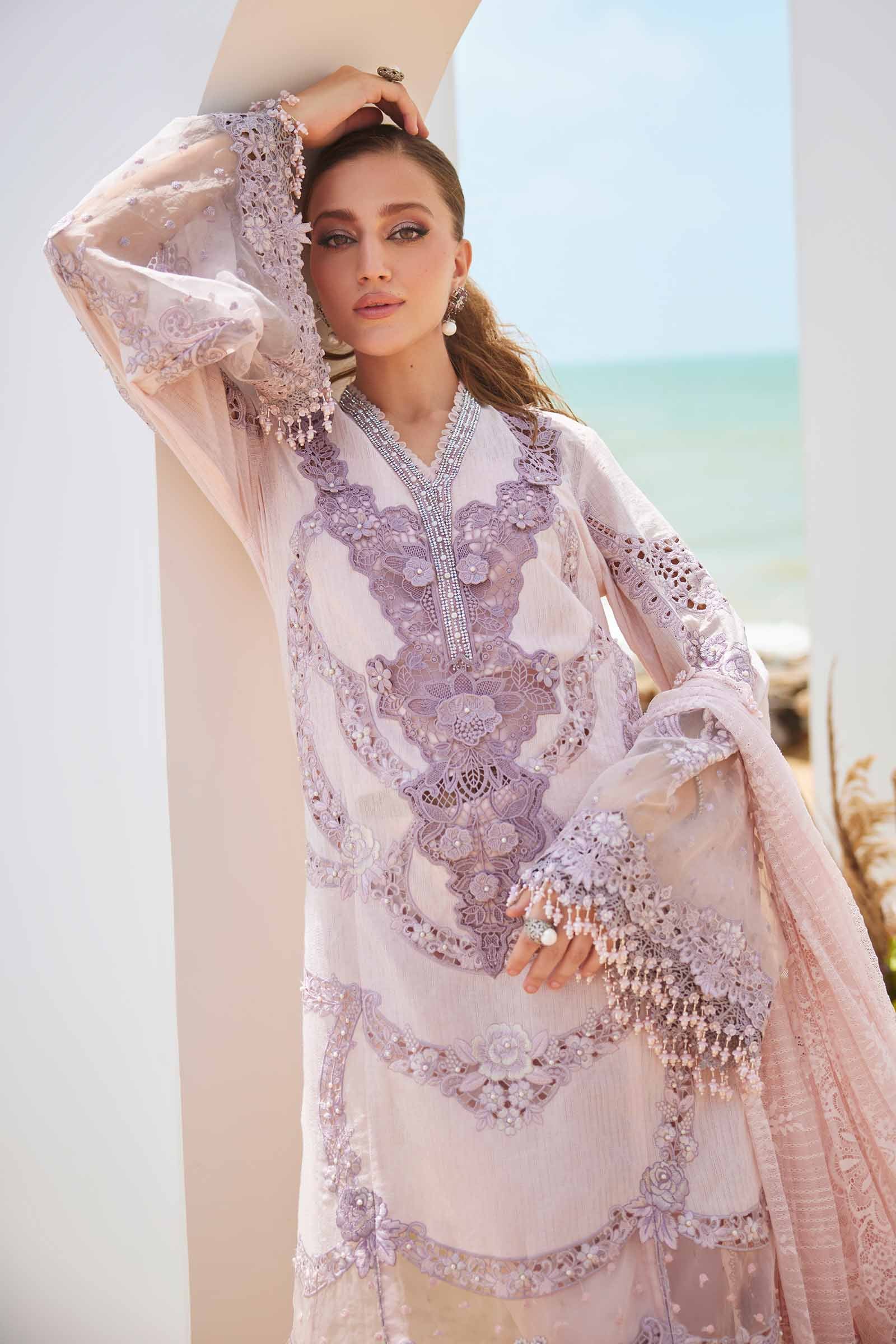 Alternative view of Maria B Baby Pink Luxury  Lawn Collection Replica