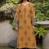 Batik Mustard Luxury Lawn Collection Replica
