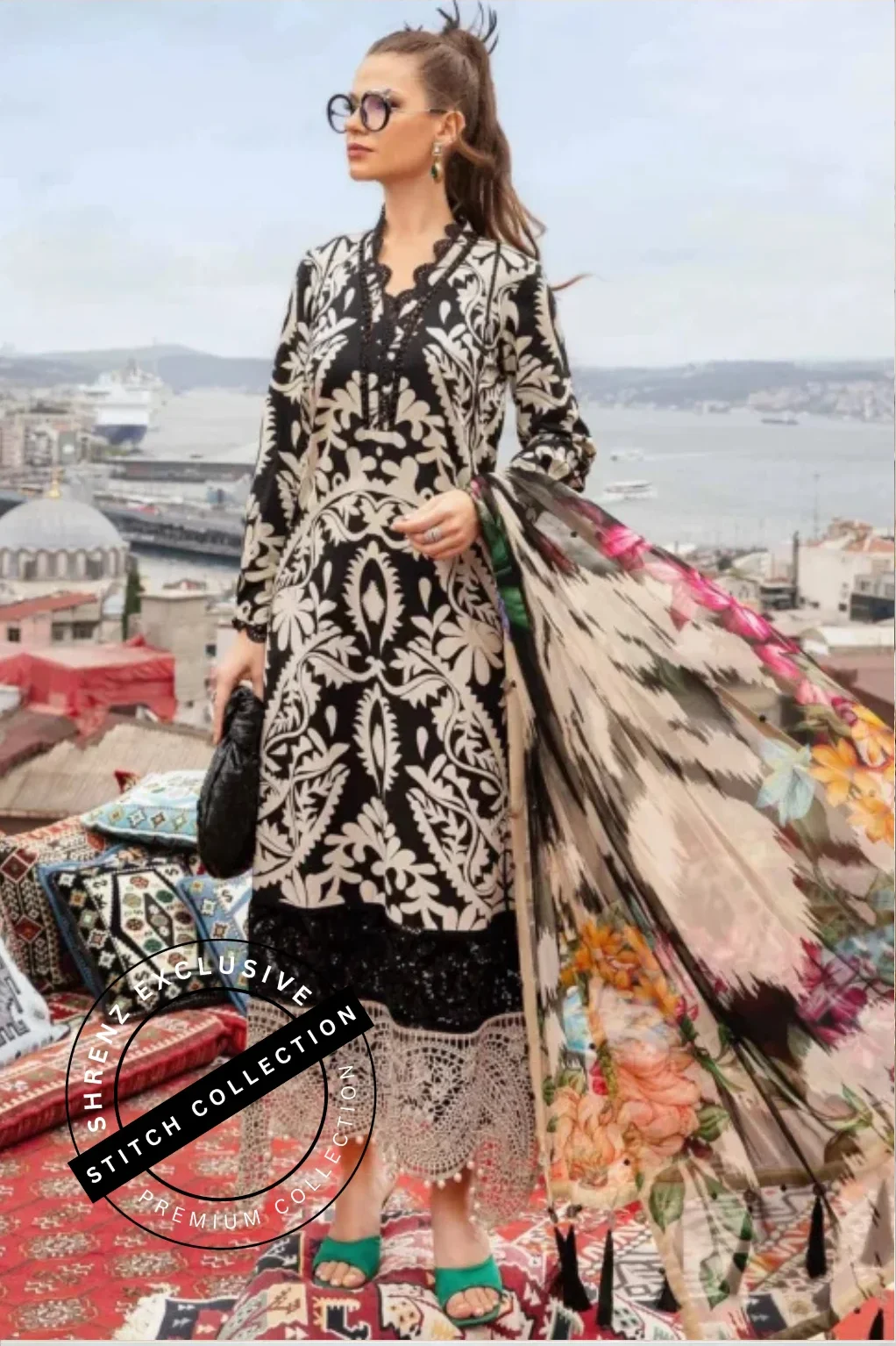 Shrenz 3 Piece Stitched Lawn Pret Collection