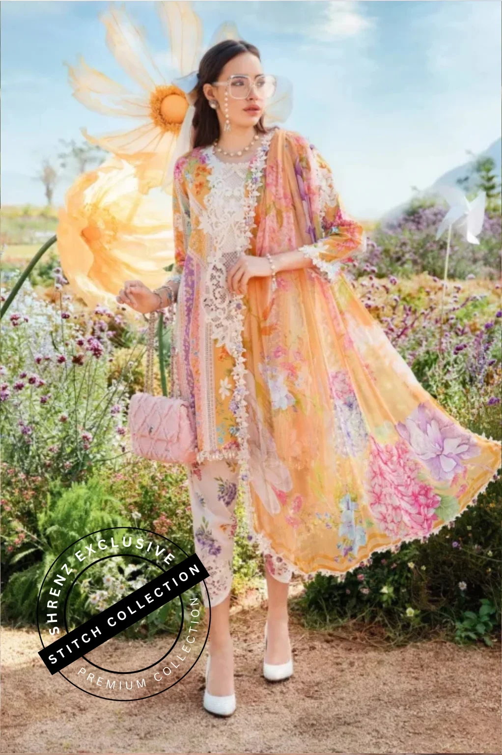 Shrenz 3 Piece Stitched Lawn Pret Collection