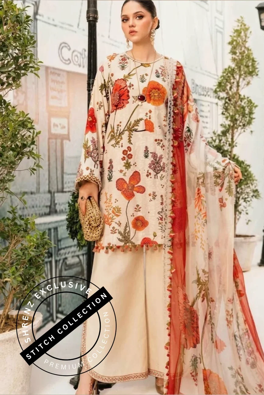 Shrenz 3 Piece Stitched Lawn Pret Collection