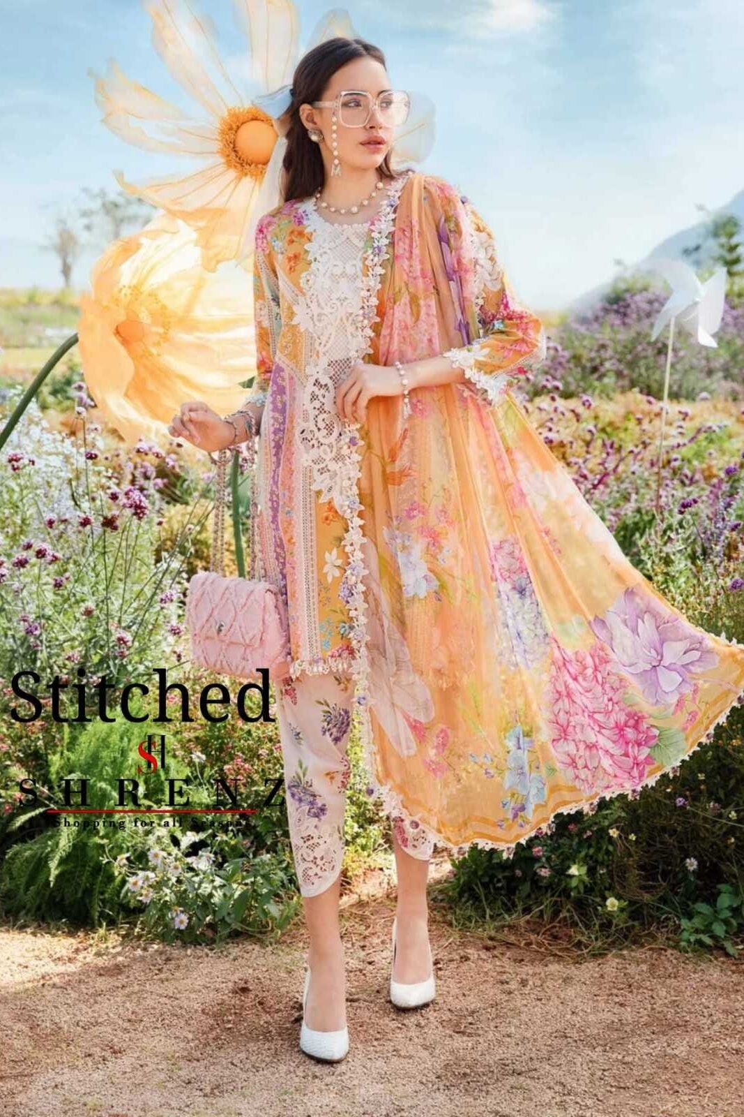 Shrenz 3 Piece Stitched Lawn Pret Collection