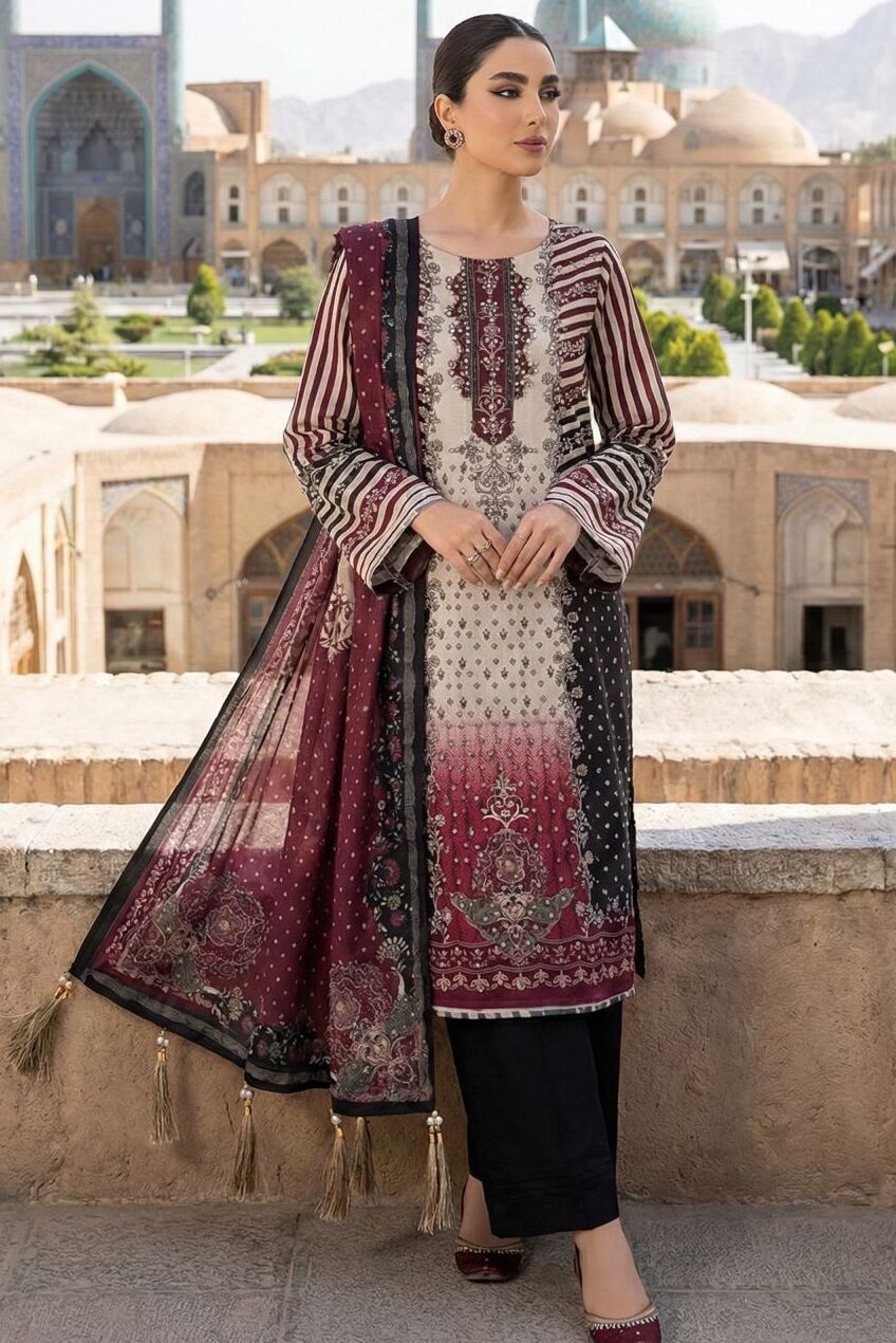 Shrenz Multi Digital Printed Silk Collection Replica