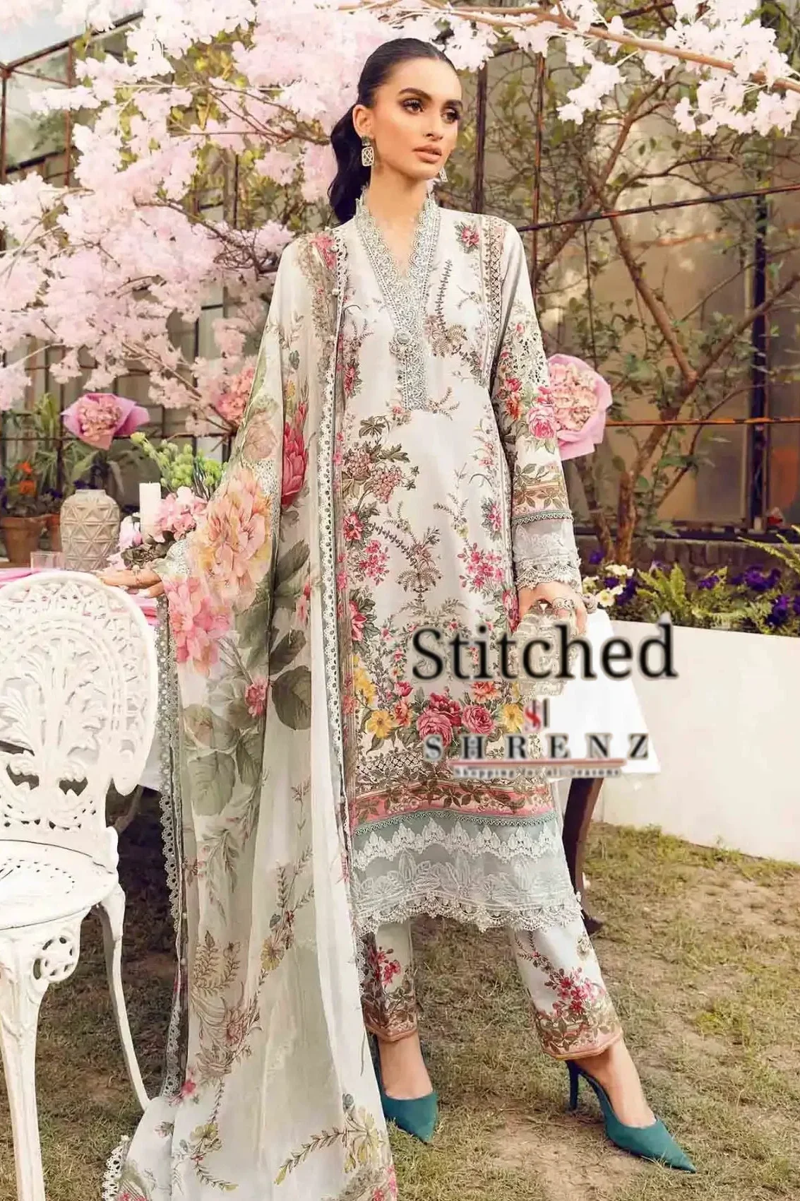 Shrenz 3 Piece Stitched Lawn Pret Collection
