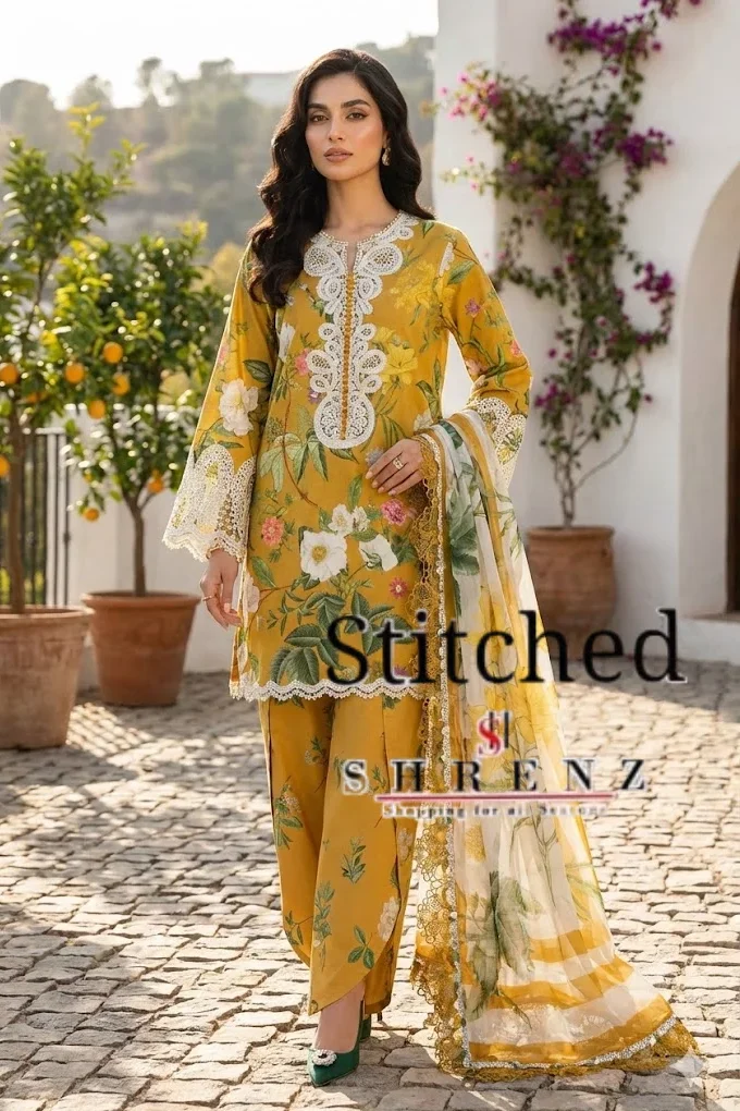 Shrenz 3 Piece Stitched Lawn Pret Collection