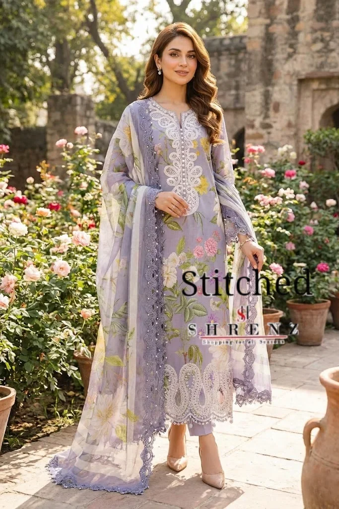 Shrenz 3 Piece Stitched Lawn Pret Collection