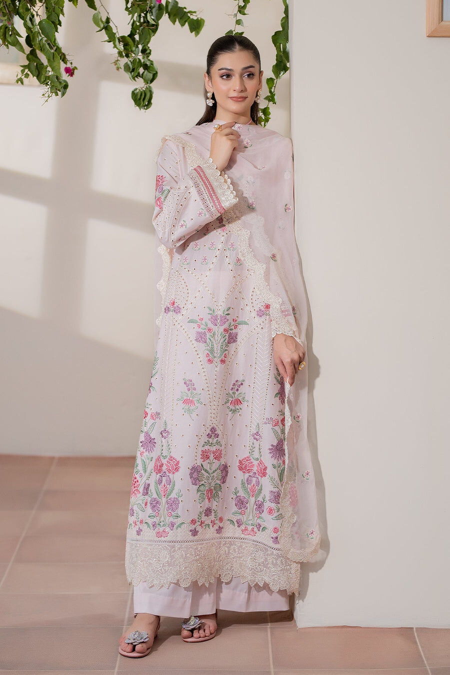 Nameera By Faroooq Baby Pink Lawn Collection Replica