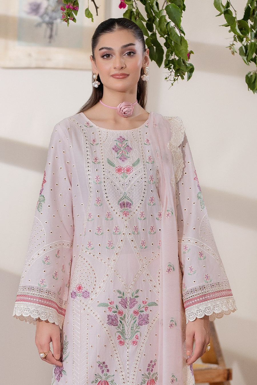 Alternative view of Nameera By Faroooq Baby Pink Lawn Collection Replica