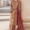 imrozia Peach Luxury Bridal Collection Chiffon Replica