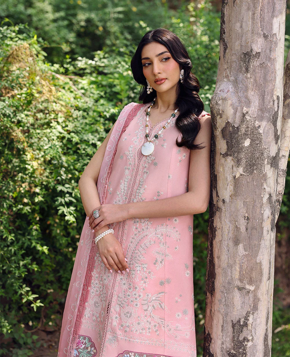 Alternative view of Republic Pink Luxury Lawn Collection Replica