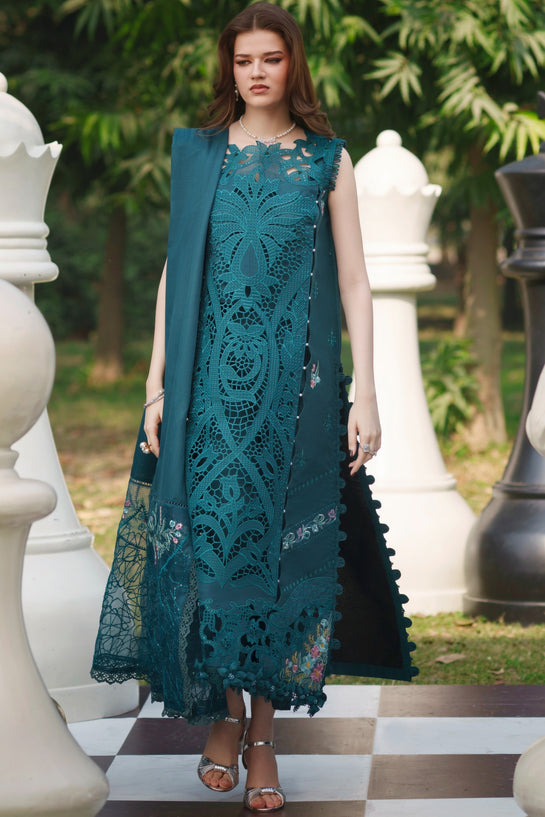 Alternative view of Parishay Zinc Green Luxury Lawn Collection Replica