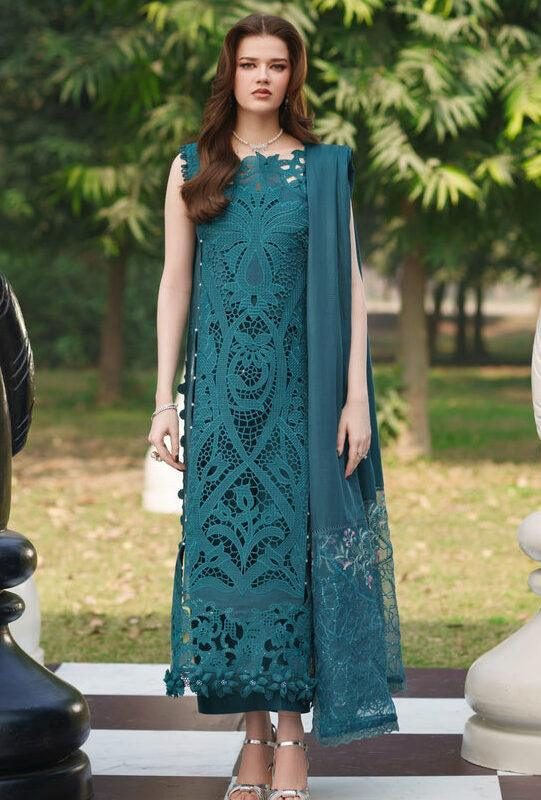 Parishay Zinc Green Luxury Lawn Collection Replica