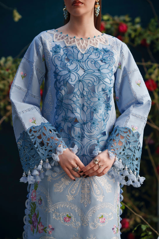 Parishay Sky Blue Luxury Lawn Collection Replica - Image 3