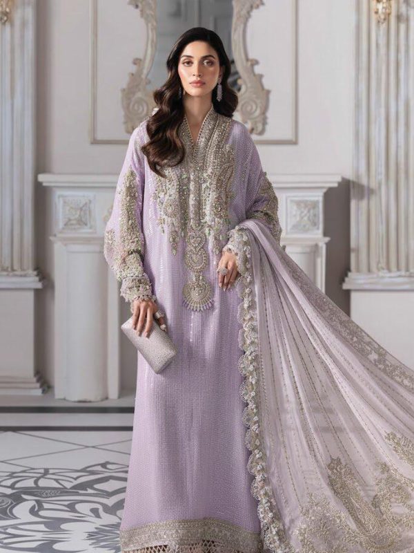 Maria B Light Purple Formal Collection Chiffon Replica