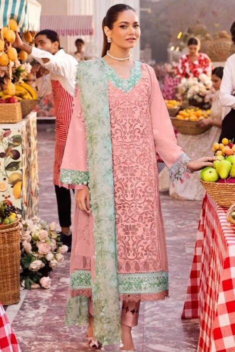 Sardinia Pink Luxury Lawn Collection Replica