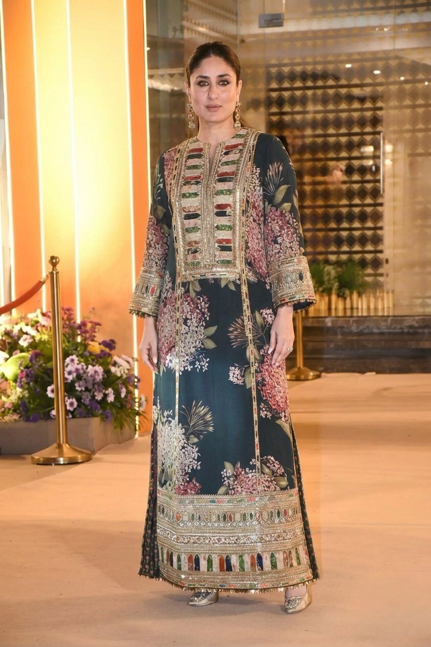 Sabyasachi Zinc Blue Luxury Printed Lawn Collection Replica