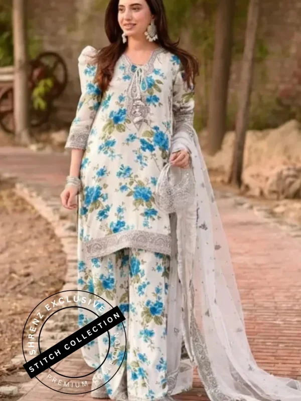 Shrenz 3 Piece Stitched Lawn Pret Collection