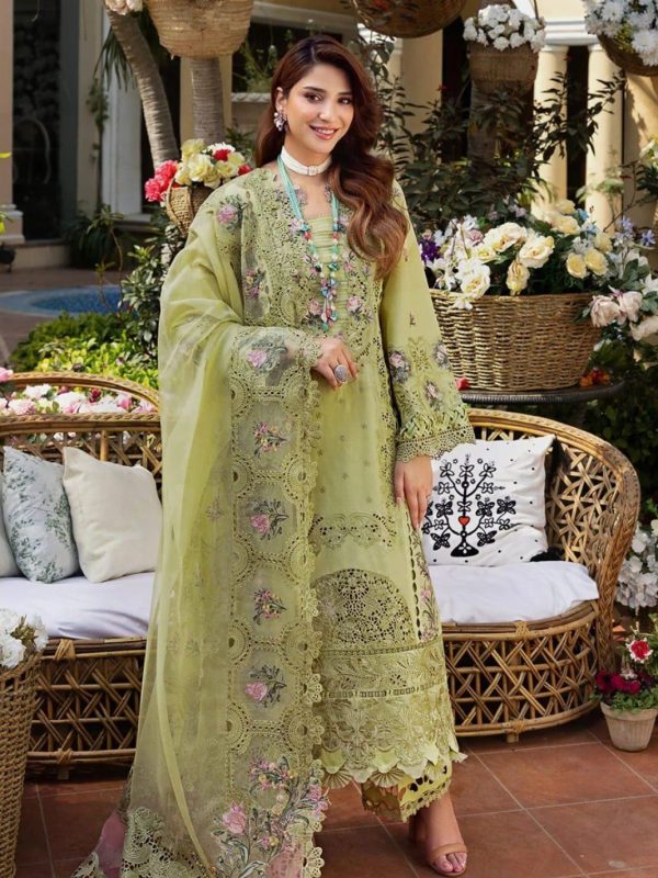 Elaf Yellow Luxury Lawn Collection Replica