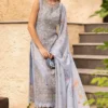 Faiza Saqlain Sky Blue Luxury Lawn Collection Replica